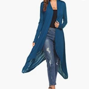 Meanor Duster Waterfall Asymmetric Drape Cardigan
